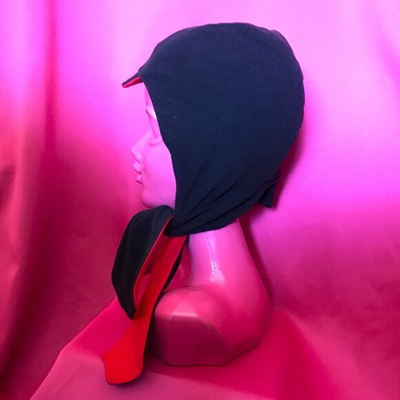 NEW reversible 1950s retro devil hood hat halloween costume handmade - Picture 4 of 6